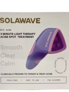 Solawave Bye Acne 3-Minute Light Therapy Acne Spot Treatment - Purple/Pink